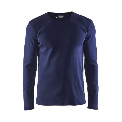 Blaklader Men's Tshirt long sleeved navy blue with logo